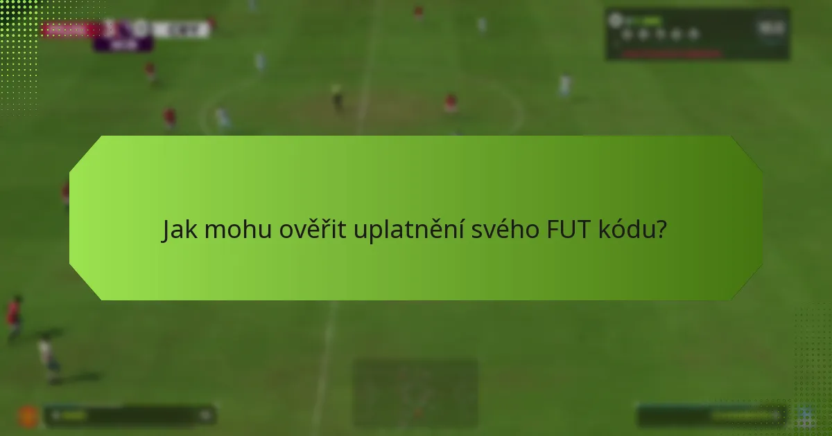 Jak uplatnit FUT kódy ve hře?