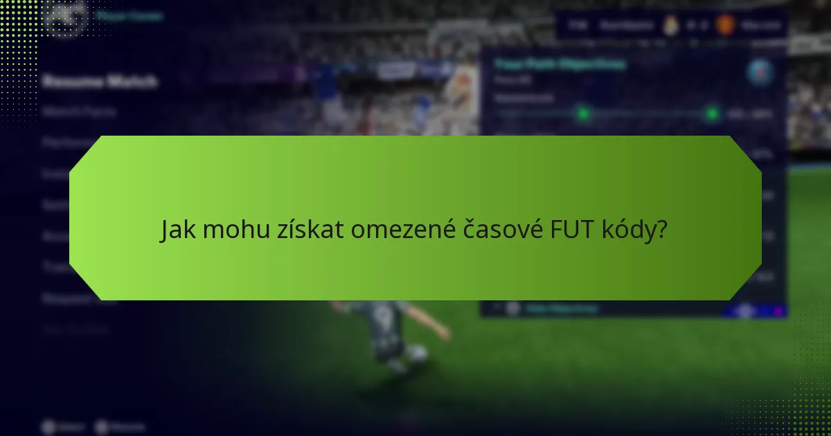Jaké exkluzivní předměty mohu získat s omezenými časovými FUT kódy?