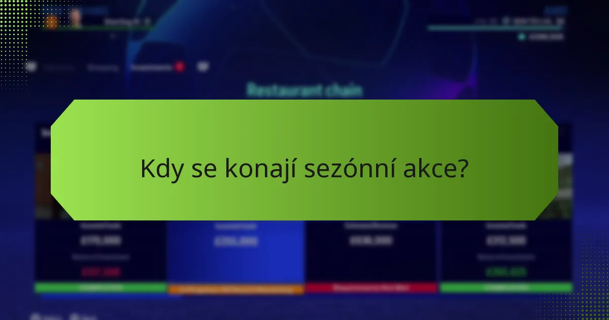 Které sezónní akce nabízejí nejlepší odměny?